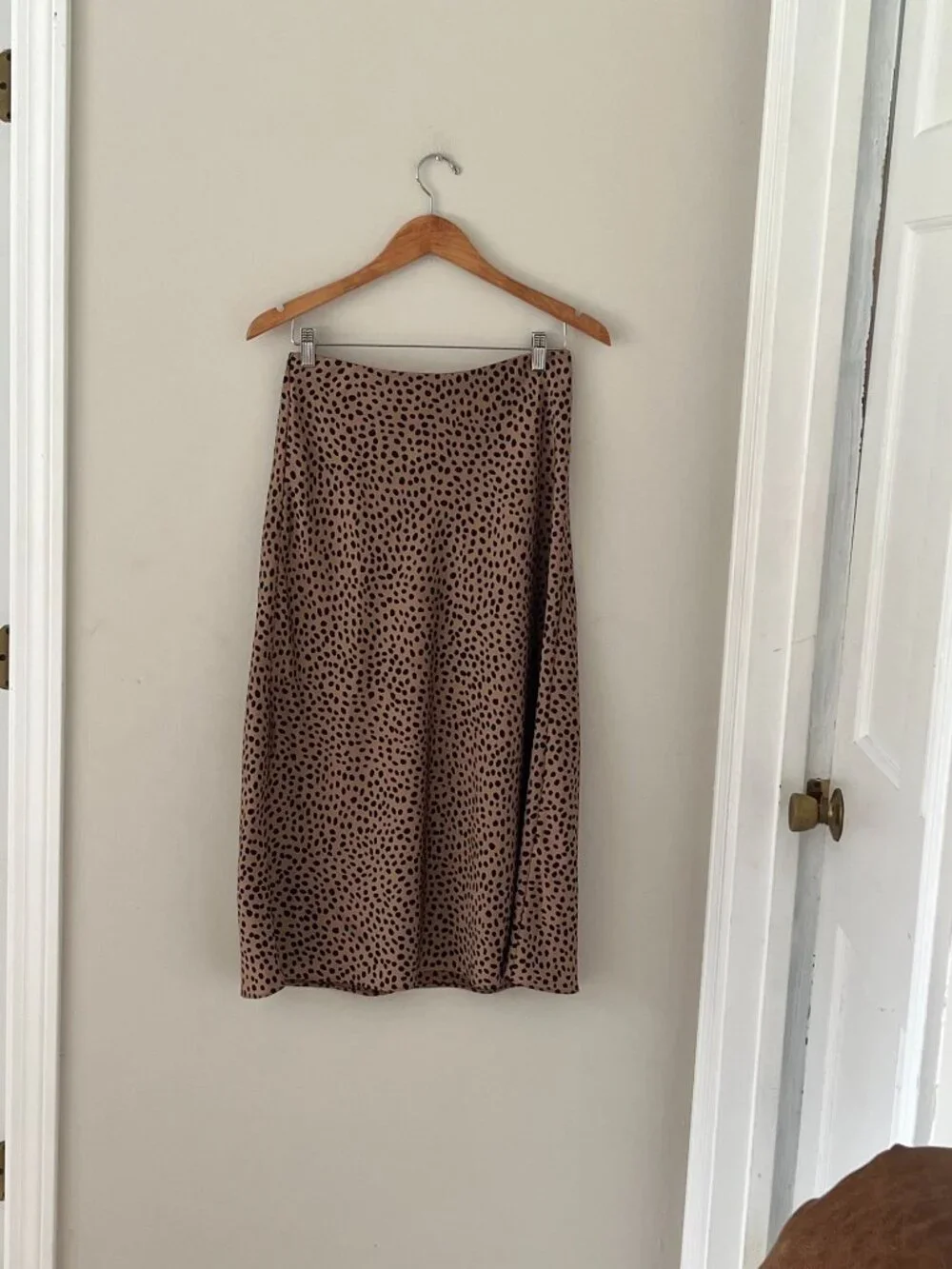 J.Crew Wild Cheetah Pull-On Slip Skirt Size Large